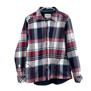 Orvis Fleece Lined Flannel Shaket Size Large